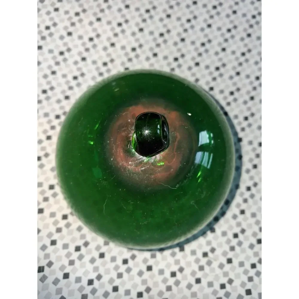 Green Blown Glass Orb Art